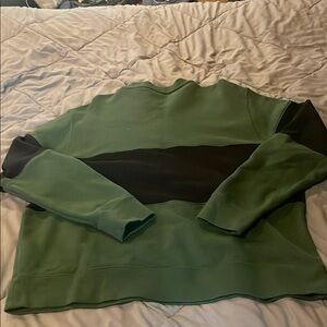 Nike Green and Black crewneck block sweatshirt